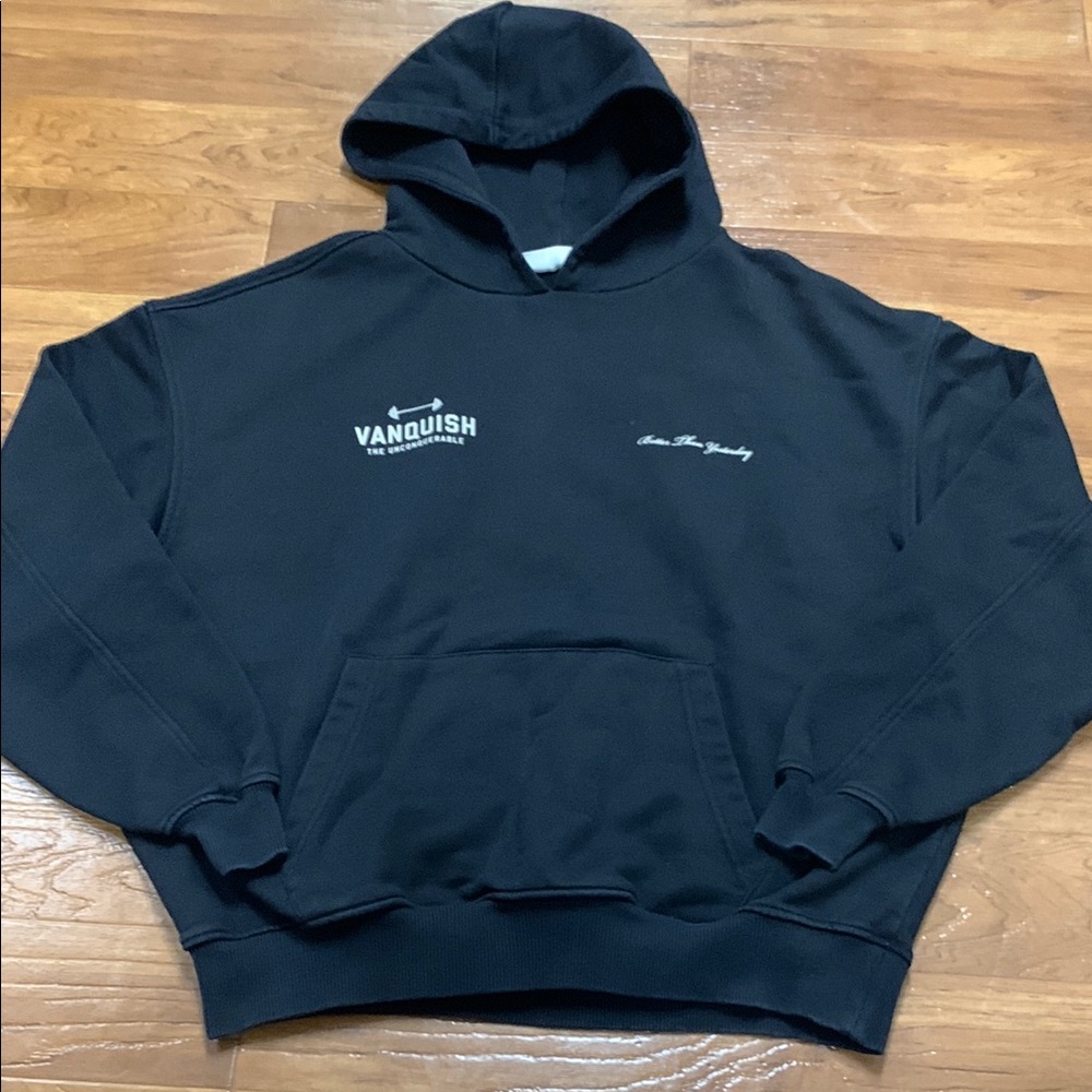 Vanquish Fitness Better than Yesterday Black Men's Logo Hoodie